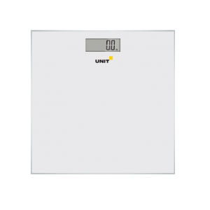 Весы напольные электронные UNIT UBS-2052 (Цвет: Белый); стекло, без рисунка, 150кг. 100гр