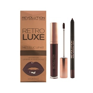Makeup Revolution Retro Luxe Kits Metallic Worth It Набор для макияжа губ