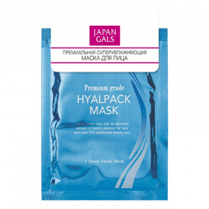 Japan Gals Маска Premium Hyalpack для Лица Суперувлажнение, 1шт