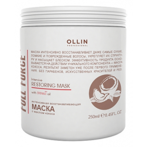 OLLIN PROFESSIONAL Маска Full Force Restoring Mask Интенсивная Восстанавливающая с Маслом Кокоса, 250 мл