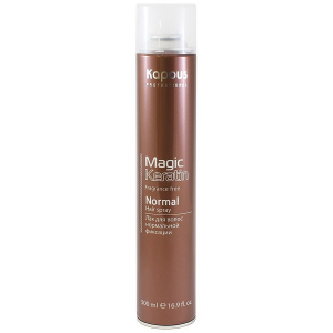 Kapous Лак Magic Keratin Аэрозольный для Волос Нормальной Фиксации с Кератином, 500 мл