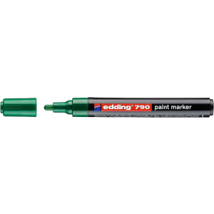 Маркер-краска лаковый (paint marker) EDDING 790, 2-4 мм, круглый наконечник, пластиковый корпус, зеленый E-790/4