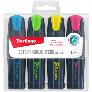 Berlingo Набор текстовыделителей, 1-5 мм, 4 цвета