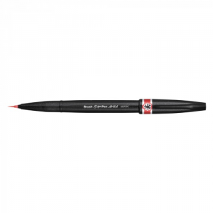 Браш пен Brush Sign Pen Artist, ultra-fine, красный Pentel PEN-SESF30C-B