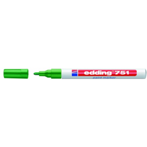 Маркер декоративный лаковый Edding "751" 1-2 мм с круглым наконечником, зеленый E-751-4