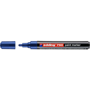 Маркер-краска лаковый (paint marker) EDDING 790, 2-4 мм, круглый наконечник, пластиковый корпус, синий E-790/3