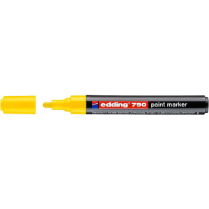 Маркер-краска лаковый (paint marker) EDDING 790, 2-4 мм, круглый наконечник, пластиковый корпус, желтый E-790/5