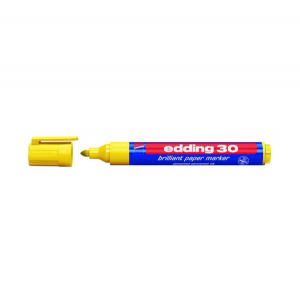 Маркер на водной основе Edding "30" 1,5-3 мм с круглым наконечником, желтый E-30#5