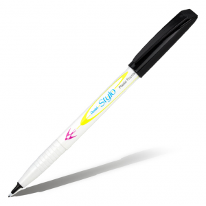 Ручка с пластиковым пером Pentel "Stylo" 0,4 мм, черные чернила на водной основе PEN-JM11-A