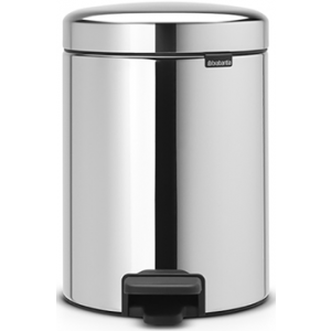 Мусорный бак с педалью Brabantia newIcon 5л с мет. ведром 113444