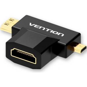 Переходник HDMI (F)-mini+micro HDMI (M) Vention (AGDB0)