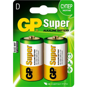 Батарейка GP Super Alkaline 13 A LR 20 D (2шт)