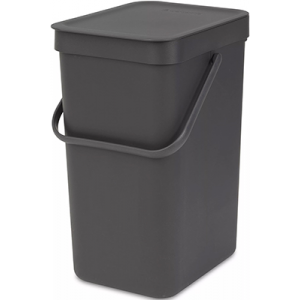 Ведро мусорное Brabantia "Sort&Go", встраиваемое, цвет: серый, 16 л. 109966