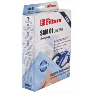Набор пылесборников Filtero SAM 01 (4) ЭКСТРА Anti-Allergen