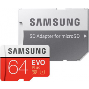 Карта памяти Samsung 64 GB MicroSDXC class 10 UHS-I EVO+ MB-MC 64 GA/RU