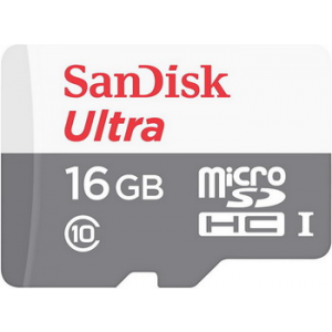 Карта памяти Sandisk 16 GB microSDHC Class 10 Ultra 80 MB/s SDSQUNS-016 G-GN3MN