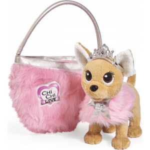 Мягкая игрушка Chi Love "Собачка. Принцесса", с пушистой сумкой