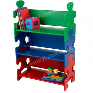 KidKraft Система хранения Пазл в ярких цветах Puzzle Book Shelf Primary