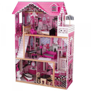 Кукольный домик KidKraft для Барби "Амелия" с мебелью