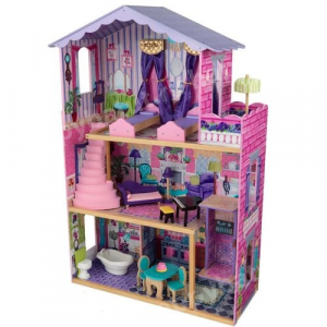 KidKraft Деревянный домик Барби My Dream Mansion Особняк мечты, с мебелью 13 элементов