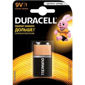 Батарейка алкалиновая Duracell Basic 9V 6LR61 Bl-1