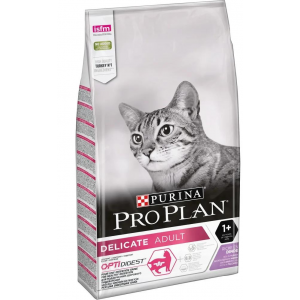 Сухой корм Purina Pro Plan Delicate для взрослых кошек с чувствительным пищеварением, индейка, 10кг