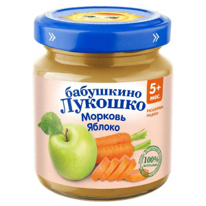 Пюре из моркови и яблок Бабушкино Лукошко
