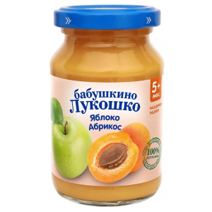 Пюре из яблок и абрикосов Бабушкино Лукошко