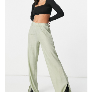 Женские брюки с широкими штанинами Missguided Зеленые
