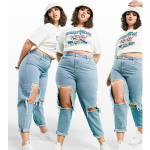 Выбеленные синие женские джинсы в винтажном стиле ASOS DESIGN
