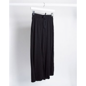 Укороченные женские брюки с затягивающимся шнурком ASOS DESIGN Черные