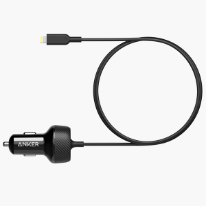 Автомобильное зарядное устройство для Apple Anker PowerDrive 2 Elite w/Lightning Connector, Black