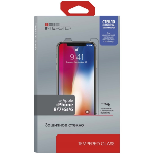 Защитное стекло InterStep глянцевое для iPhone 8/7 с аппл