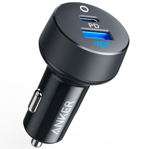 Автомобильное зарядное устройство Anker PowerDrive PD+2 18W USB-C+15W USB-A Black