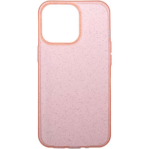 Чехол Deppa Chic Apple iPhone 13 Pro розовый-прозрач(серебр. блест)