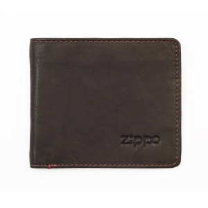 Портмоне zippo, цвет мокка, натуральная кожа, zippo