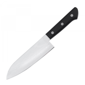 Нож Сантоку Western Knife Tojiro, F-331, сталь VG-10, чёрный, в картонной коробке