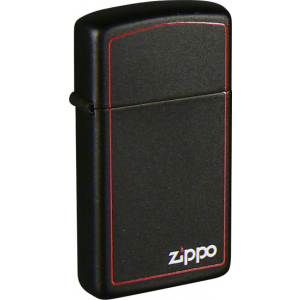 Зажигалка Zippo Slim Black Matte латунь/сталь