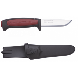 Нож с фиксированным лезвием Morakniv Pro C, углеродистая сталь, рукоять резина/пластик