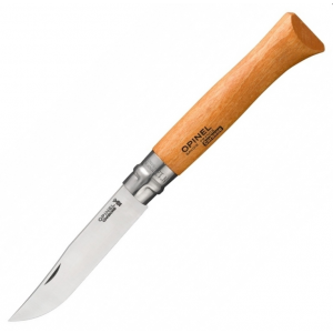 Нож складной Opinel №12 VRN Carbon Tradition, сталь AFNOR XC90 Carbon Steel, рукоять бук, 113120