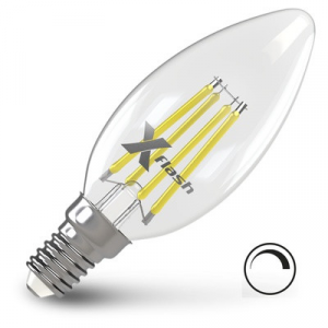 Филаментная светодиодная лампа X-flash XF-E14-FLD-C35-4W-2700K-230V (арт.48694)