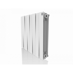 Биметаллический радиатор Royal Thermo PianoForte 500 Bianco Traffico 8 секций с боковым подключением RTP50008