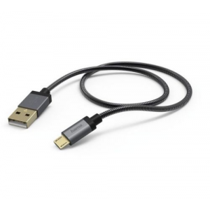 Кабель HAMA Metal, micro USB B (m), USB A(m), 1.5м, [00173625]