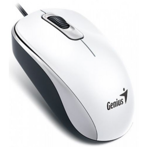 Мышь Genius DX-110 31010009401 1000 dpi, 3 кнопки+колесо прокрутки, провод 1,5 м, USB, White (310101