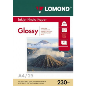 Бумага Lomond 0102049 Односторонняя Глянцевая фотобумага для струйной печати, А4, 230г/м2, 25 листов