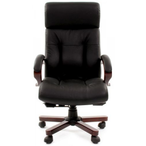 Кресло офисное Chairman 421 Chairman 6082595 черное, натуральная кожа, до 150 кг