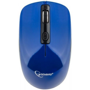 Мышь Wireless Gembird MUSW-400-B голубая, 1600 dpi, USB, 3 кнопки+колесо-кнопка