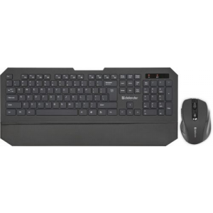 Клавиатура и мышь Wireless Defender Berkeley C-925 Nano 45925 black, USB, 1600 dpi