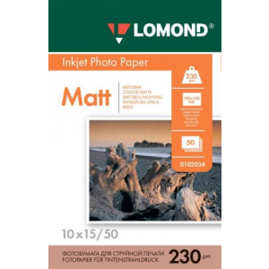 Фотобумага Lomond 230г/м2 50л, белый матовое для струйной печати (0102034)
