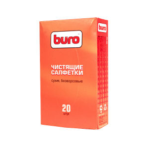 Салфетка Buro BU-Udry чистящие, сухие, безворсовые, 150 х 120 мм, 20 шт
